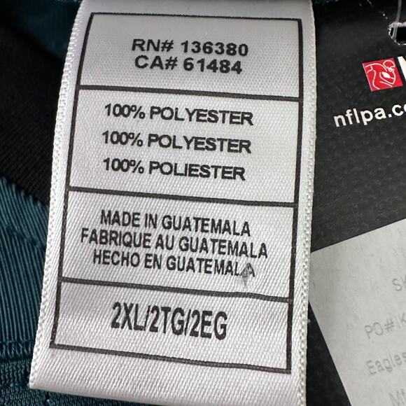 NFLPA Pro Line Philadelphia Eagles Carson Wentz Jersey Mens 2XL XXL Green New - Picture 8 of 11